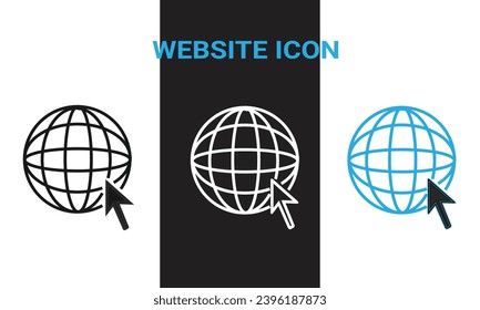 Black, White and Blue Website vector icon
