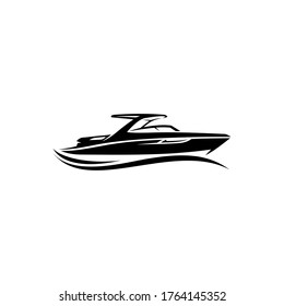 black and white boat vector art