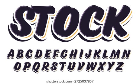 Negro Blanco Negrita Efecto de texto cursiva