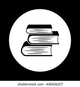Black and white book icon 