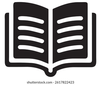 Ícones do livro preto e branco, Vetor ilustrador totalmente editável arquivo EPS.