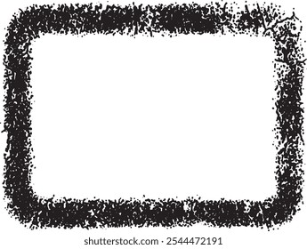 black and white border, A black and white grunge  rectangle frame vector design, A vintage grunge square frame design with black and white paint, A grunge frame design for your photo, 