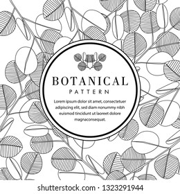 Black and White Botanical Background