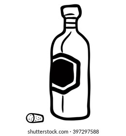 black and white bottle cartoon