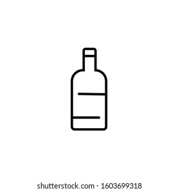 Black and white bottle icon