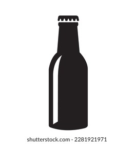Una botella en blanco y negro sobre fondo blanco con espacio para copiar