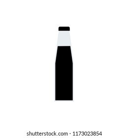 Black and white bottle silhouette icon