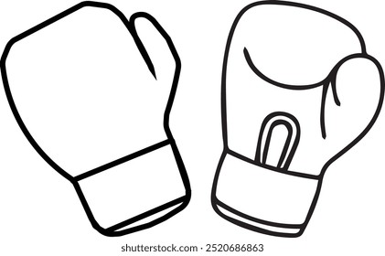 black and white boxing glove icon