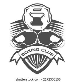 Black and white Boxing Gloves logo