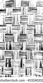 Black and white Braided Basket Texture Background. Vector illustration.