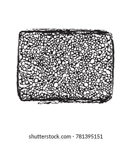 Black and white bread slice icon, flat design,  vector illustartion 