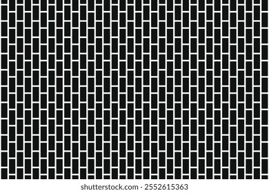 Black and white brick texture. Brick wall pattern design.