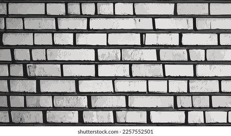 Black and white brick wall. eps10