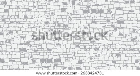 Black and white brick wall. monochrome brick wall with vintage grunge texture. Grunge black and white brick wall background. Abstract texture for background.