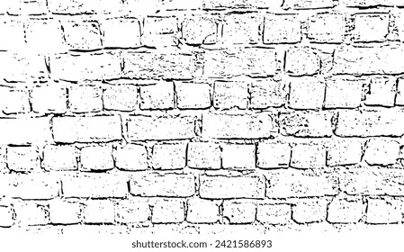 una pared de ladrillo blanco y negro con pintura blanca, un conjunto de cuatro paredes de ladrillo diferentes, cuatro tipos diferentes de baldosas de ladrillo, vectores de pared de ladrillo vintage, conjunto de gruesos 