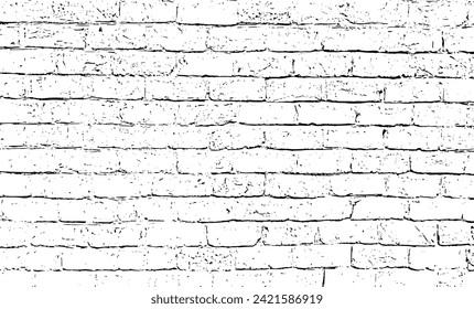 una pared de ladrillo blanco y negro con pintura blanca, un conjunto de cuatro paredes de ladrillo diferentes, cuatro tipos diferentes de baldosas de ladrillo, vectores de pared de ladrillo vintage, conjunto de gruesos 