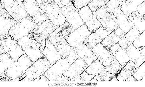 a black and white brick wall with a white paint, a set of four different brick walls, four different types of brick paving stones, vintage brick wall vector, grunge set of 