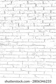 black and White Brick Wall Texture Background with Weathered Stone Pattern and Grunge Cement Surface for Architecture Construction Design Backdrop