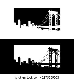 Black White Bridge Golden Gate Vector Stock Vector (Royalty Free ...