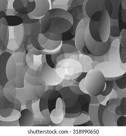 Black and White bright circle polygon background or Vector frame. Abstract Geometrical Backdrop. Geometric design for business presentations or web template. grey B&W monochrome. Illustration.