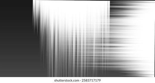 Black and White Bright Linear Striped Gradient Shapes, Motion Blurs: A Clean, Sleek and Dynamic Contrast, Abstract Creative Design with Horizontal and Vertical Stripes, Lines
