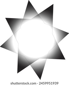 Black White Bright star award  snow cristal eps