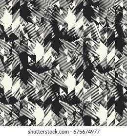 Black And White Broken Graphic Pattern