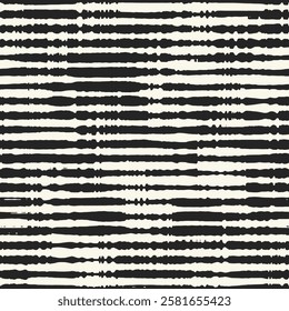 Black And White Broken Stripe Pattern