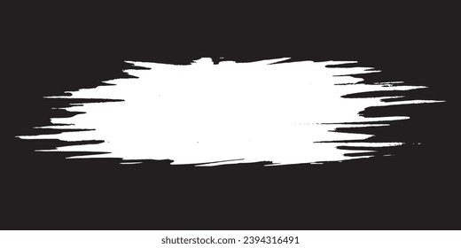 Black and white brush stroke  frame on white background. Vector illustration. Vector grunge circle. Ink square stroke on white background. Vector grunge circle