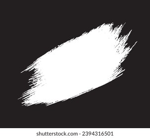 Black and white brush stroke  frame on white background. Vector illustration. Vector grunge circle. Ink square stroke on white background. Vector grunge circle