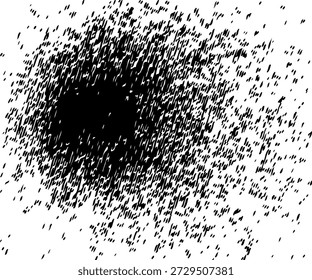 Marco de trazo de pincel blanco y negro sobre fondo blanco. Ilustración vectorial. Vector Grunge Circle. Tinta de trazo cuadrado sobre fondo blanco. Vector Grunge Circle