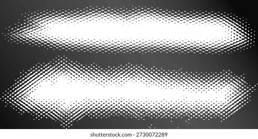 Schwarz-weißer Pinselstrich auf weißem Hintergrund. Vektorgrafik. Vektor-Grunge-Kreis. Tintenquadrat auf weißem Hintergrund. Grunge-Vektorkreis