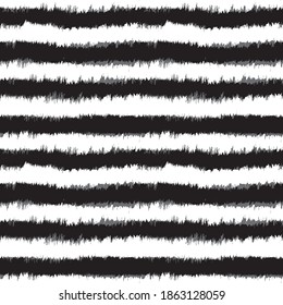 Black and White Brush stroke fur pattern design for fashion prints, homeware, graphics, backgrounds