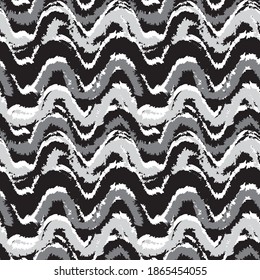 Black and White Brush stroke fur pattern design for fashion prints, homeware, graphics, backgrounds
