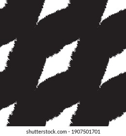 Black and White Brush stroke fur pattern design for fashion prints, homeware, graphics, backgrounds