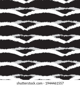 Diseño de patrón de piel de pincel blanco y negro para impresiones de moda, homeware, gráficos, fondos