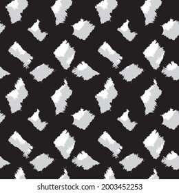 Black and White Brush stroke fur pattern design for fashion prints, homeware, graphics, backgrounds