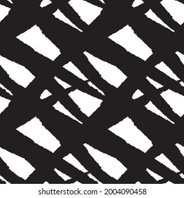 Black and White Brush stroke fur pattern design for fashion prints, homeware, graphics, backgrounds