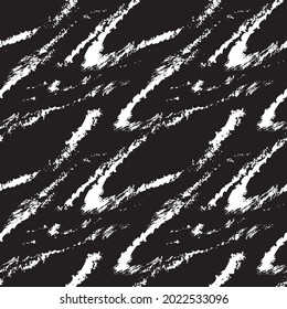 Black and White Brush stroke fur pattern design for fashion prints, homeware, graphics, backgrounds