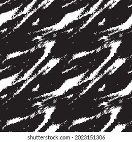 Black and White Brush stroke fur pattern design for fashion prints, homeware, graphics, backgrounds