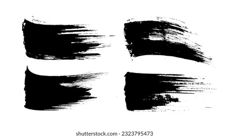 Black and white brush strokes