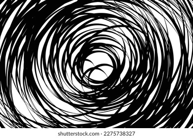 Color negro y blanco pincel traza fondo circular