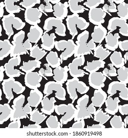 Fondo de patrón de trazos de pincel blanco y negro adecuado para impresiones de moda, gráficos, fondos