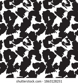 Black and White Brush strokes pattern background suitable for fashion prints, graphics, backgrounds