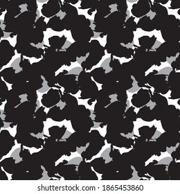 Black and White Brush strokes pattern background suitable for fashion prints, graphics, backgrounds