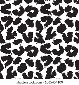 Black and White Brush strokes pattern background suitable for fashion prints, graphics, backgrounds