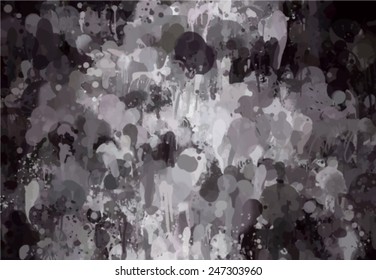 Black and white brush strokes vector background
