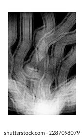 Black and white brush wall decor printable poster. Abstract wall art decoration. Printable wall decor poster