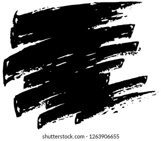 Black and white brushstroke