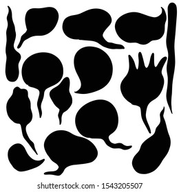 Black and white bubble speech in halloween concept. Scary icon can use for sticker. Illustration graphic vector